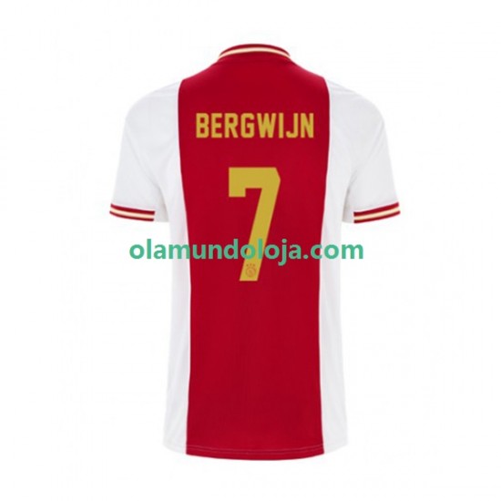 Camisola AFC Ajax Steven Bergwijn 7 Homem Equipamento Primeiro 2022-2023 Manga Curta